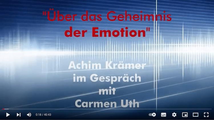 Geheimnis Emotion: JobCollege Achim Kraemer interviewt Carmen Uth